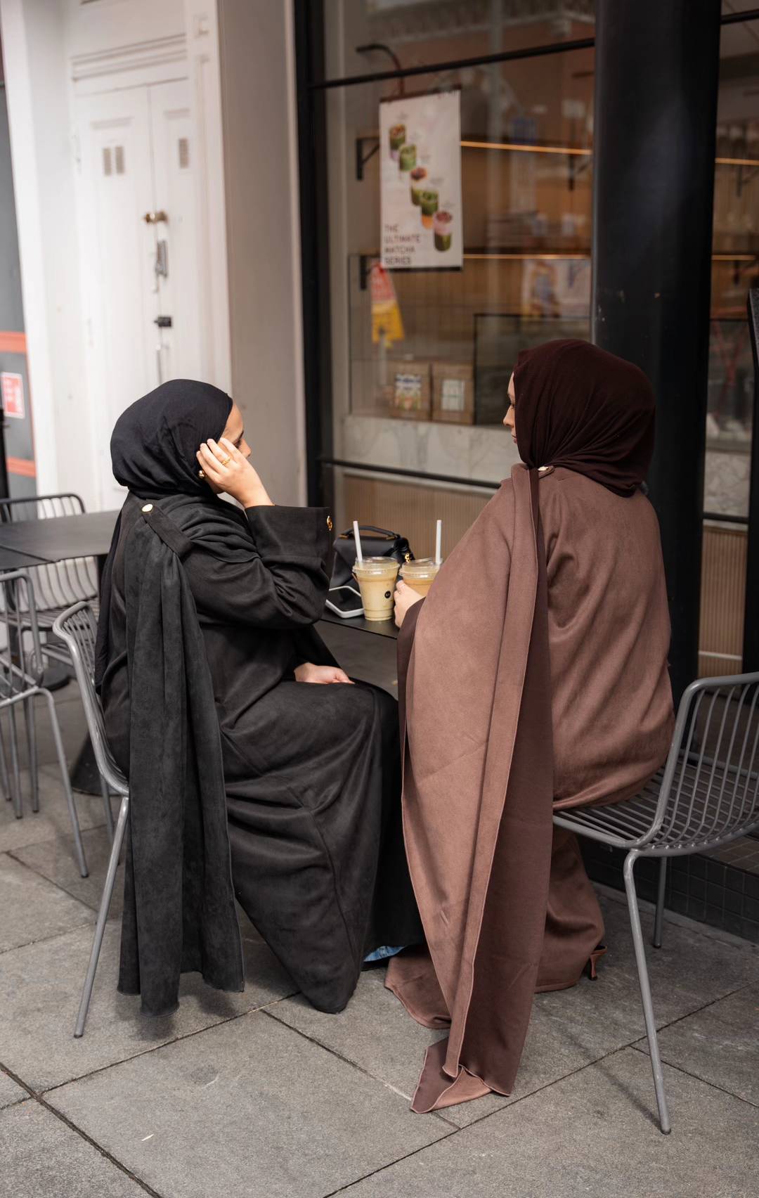 Layali Suede Open Abaya