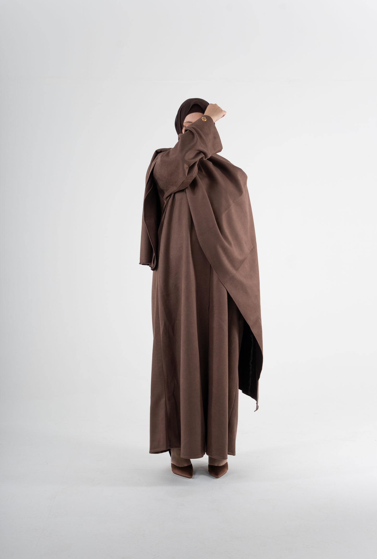 Layali Suede Open Abaya